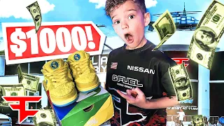 I Won these Rare $1000 Sneakers! Melrose Shoe Shopping and FaZe Clan Pop Up!