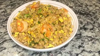 Shrimp fried rice recipe better than your local Chinese restaurant, recipe in description