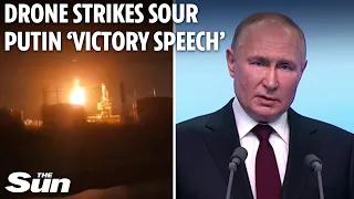 Ukraine blasts another Russian refinery as Putin claims he wanted to free Navalny in victory rant