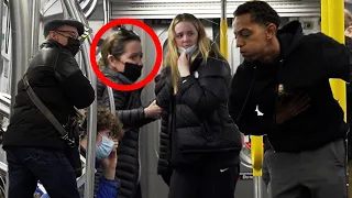 Fake Vomiting in a New York Subway!