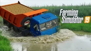 УТОПИЛИ В РЕКЕ КАМАЗ С НАВОЗОМ ДЛЯ АГРОНОМА - Farming Simulator 19