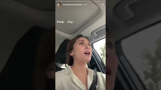 Elizabeth Olsen singing in the car