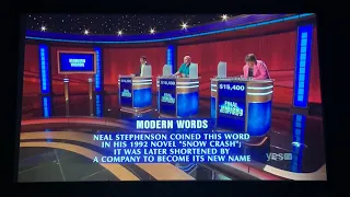 Final Jeopardy - Devin Lohman Day 2 (4/20/23)