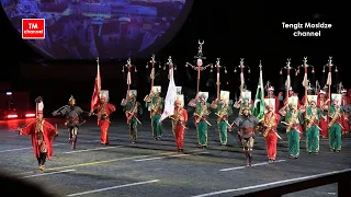 Turkish brass band "Mehter" at the military music festival "Spasskaya tower". Спасская башня 2017.