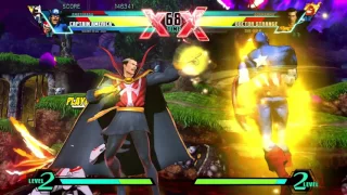 ULTIMATE MARVEL VS  CAPCOM 3 CApt America Amaterasu Viewtiful joe