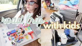 ROAD TRIP WITH KIDS 👧🏼👦🏼🚗 | WHAT WE PACK + WHAT A 14 HOUR ROAD TRIP LOOKS LIKE! | KAYLA BUELL