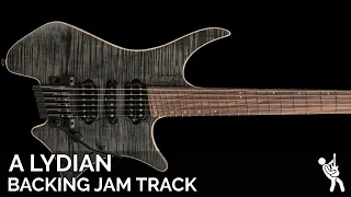 Plini Inspired Modern Atmospheric Fusion Guitar Backing Track Jam in A Lydian | 80 BPM