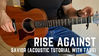 Savior Guitar Lesson with Tabs (Acoustic) - Rise Against (Ghost Note Symphonies)