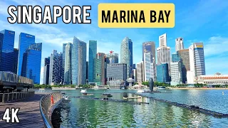 Singapore City 4K | Marina Bay Tour | Singapore Scenic Ride