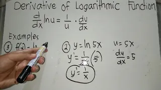 How to get the derivative of Logarithmic Functions| Jeff Aguilar