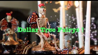 Dollar Tree Evil Skeleton Fairies, Halloween Decor Polymer Clay Tutorial