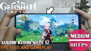 XIAOMI REDMI NOTE 12  SNAPDRAGON 685 GENSHIN IMPACT GAMING TEST | MEDIUM 60 FPS WITH FPS METER