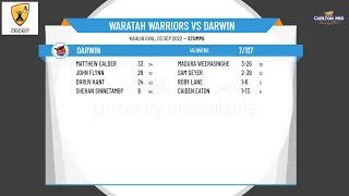 DDCC Carlton Mid Premier Grade - Waratah Warriors v Darwin - Day 1