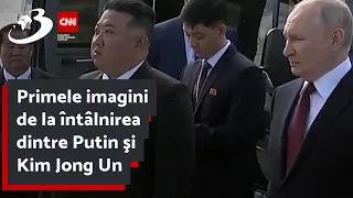 Primele imagini de la întâlnirea dintre Putin şi Kim Jong Un