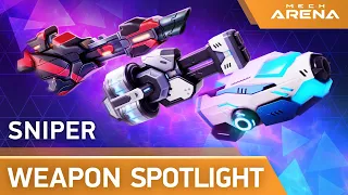 Mech Arena | Weapon Spotlight | Sniper Weapons | Longarm, Gauss Rifle, Railgun