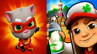 #1 SUBWAY SURFERS VS TALKING TOM HERO DASH GAMEPLAY | ANDROID,IOS | MOBILE GAME