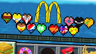 Minecraft but there's Food Hearts