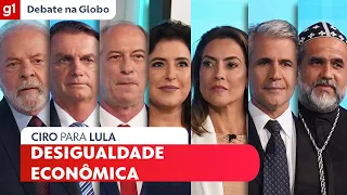 Ciro Gomes (PDT) pergunta para Lula (PT) sobre desigualdade econômica #DebateNaGlobo