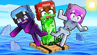 Atrapados en MEDIO DEL OCÉANO Pero Somos Mobs en Minecraft!