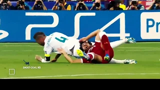 Mohamed Salah Injury May 25 2018 -  CHAMPIONS LEAGUE 2018 - bad boy ramos
