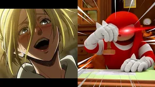 Knuckles rates Attack on Titan Girls crushes