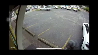 RAW VIDEO: Man narrowly avoids runaway saw blade