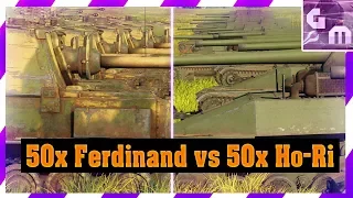 War Thunder 50x Ferdinand vs 50x Ho-Ri Prototype