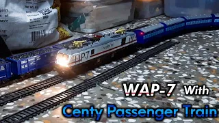 Handmade WAP-7 Can Pull 12 centy Coaches??🤔 #train #wap7 #centytoy