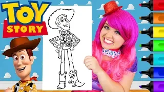 Coloring Woody Toy Story Disney Pixar Coloring Page Prismacolor Markers | KiMMi THE CLOWN