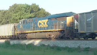 [14] Heavy-load CSX Coal Train N100 with DPU and Q194, Hull - Comer GA, 08/25/2015 ©mbmars01