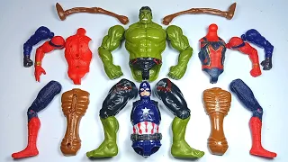 Merakit Mainan Avengers ~ Captain America vs Hulk Smash vs Spider-Man vs Sirenhead
