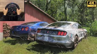Rebuilding Ford Shelby Mustang GT350R & Nissan GTR R35 | Forza Horizon 5 | Logitech g29 gameplay
