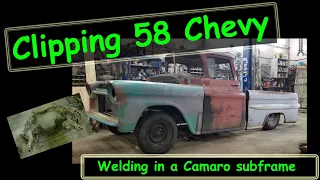 1958 Chevy pickup Camaro clip install