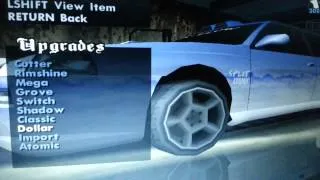 GTA San Andreas tuning cars at wheel arch angels.