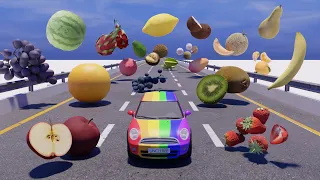 Learn Fruits and Colors Names with Car for Kids | Uncle Bee TV