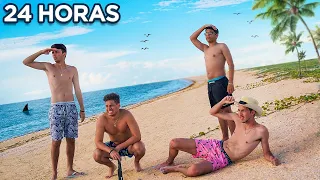 SOBREVIVENDO 24 HORAS EM UMA ILHA DESERTA!