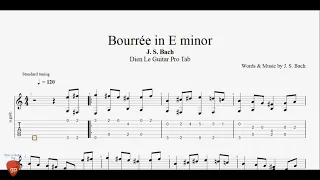 J. S. Bach - Bourrée in E minor - Guitar Tabs