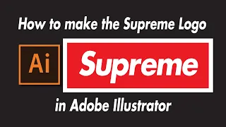 How to make the Supreme logo - Adobe Illustrator Tutorial