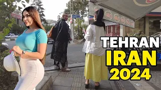 IRAN 2024 | Tehran Walking Tour On Gisha Neighborhood ایران