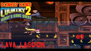 Donkey kong Country 2: Diddy's Kong Quest #9 Crocodile Cauldron: Lava Lagoon (SNES)