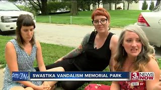 City covers Nazi symbol found at memorial park