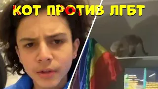 Кот Выбрасывает флаг ЛГБТ | Альфа Пацан Пикапит | Сборник Мемов