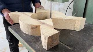 Extremely Ingenious Skills Curved Woodworking Craft Worker // Unique Design Tea Table Wood Furniture