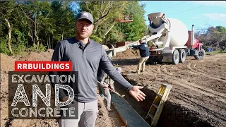 Building My Dream Shop Ep - 4: Excavation and Concrete Foundation