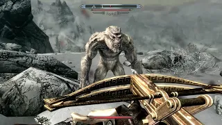 I Got Revenge on The High Hrothgar Frost Troll at level 120 - Skyrim