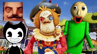 Hello Neighbor - New Neighbor Baldi Scarecrow Bendy Mario History Gameplay Walkthrough