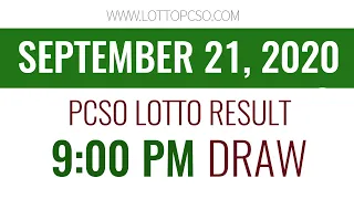 Lotto Result September 21, 2020 (6/55, 6/45, Swertres, EZ2) 9PM PCSO Draw Results