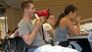 LOUD EATING WITH A MEGAPHONE!