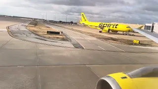 Spirit Airlines A319 Takeoff From Dallas/Fort Worth (DFW)