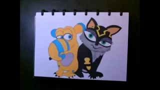 Drawing and coloring Finny and Leah from Ooops Noah is gone, drawing for kids (speed drawing)